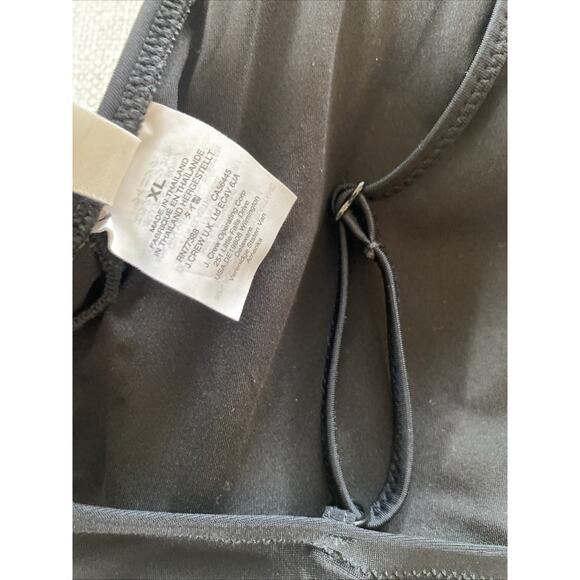 J Crew Bikini Swim Top Womens XL Black Ruffle Triangle Classic Swimsuit - Picture 7 of 9